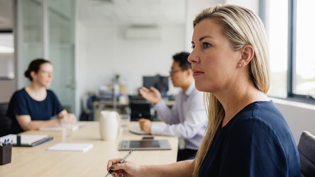 Belinda — Senior Insurance Advisor listening to a client
