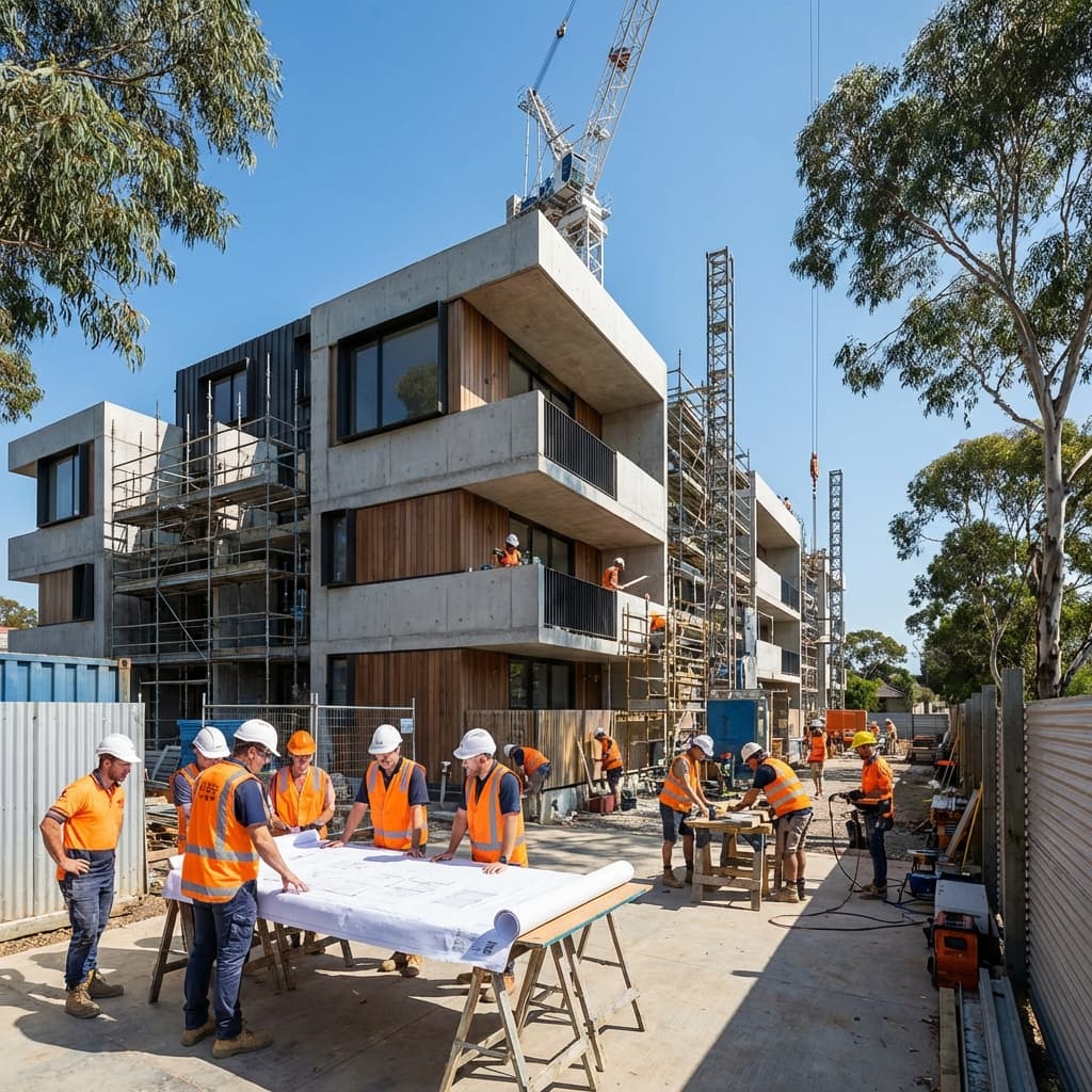 Construction site with plant and equipment